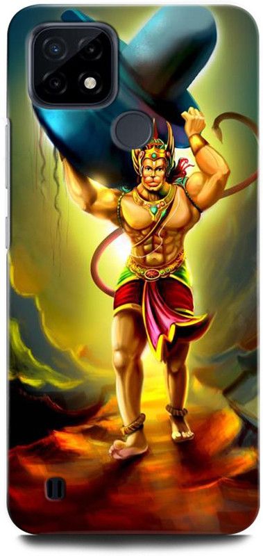 ORBIQE Back Cover for Realme C25Y RMX3265 HANUMAN JI , LORD HANUMAN, GOD, BAJRANGBALI  (Multicolor, Hard Case, Pack of: 1)