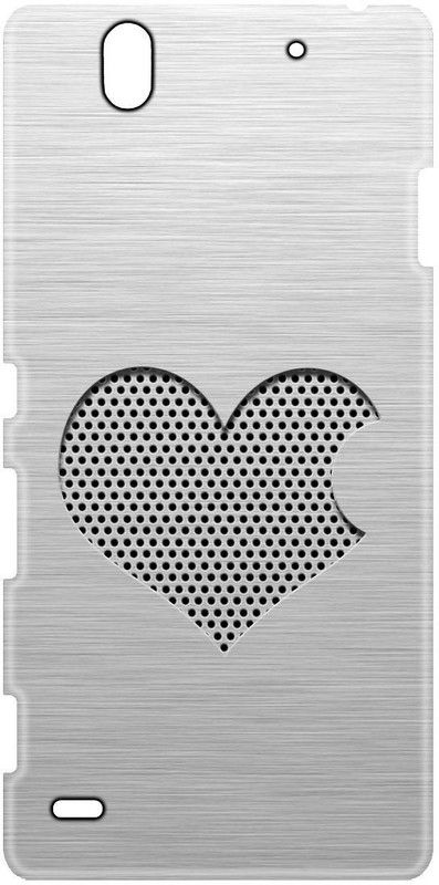 Smutty Back Cover for Sony C4 - Silver Heart Print  (Multicolor, Hard Case, Pack of: 1)