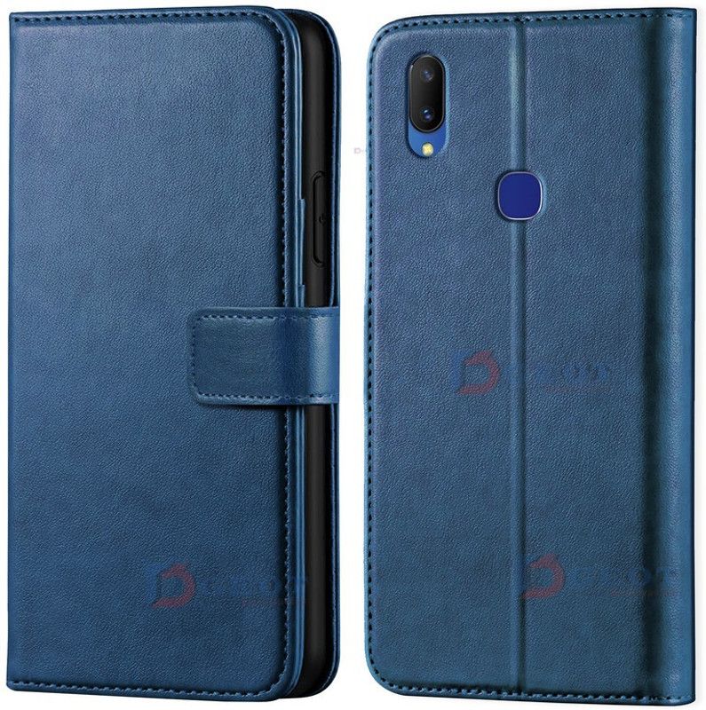 ponyta Flip Cover for Vivo Y93  (Blue, Dual Protection, Pack of: 1)