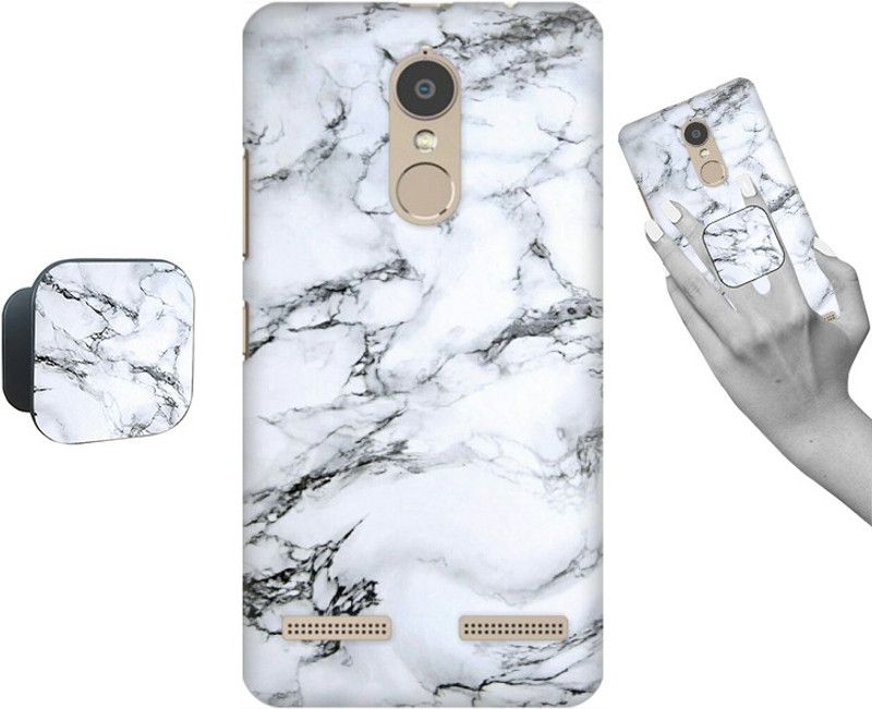 COBIERTAS Back Cover for Lenovo K6 Power  (White, Cases with Holder, Pack of: 1)