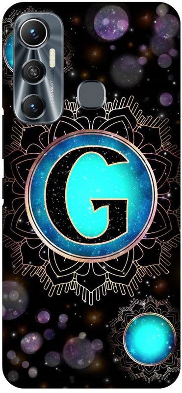 FIKORA Back Cover for Infinix Hot 11, X662, G, NAME, LETTER, ALPHABET  (Blue, Hard Case, Pack of: 1)
