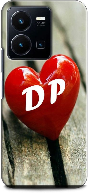 INDICRAFT Back Cover for Vivo Y35, V2205 D P, D LOVES P, NAME, ALPHABET, DP LOVE, HART, BLUE  (Multicolor, Shock Proof, Pack of: 1)