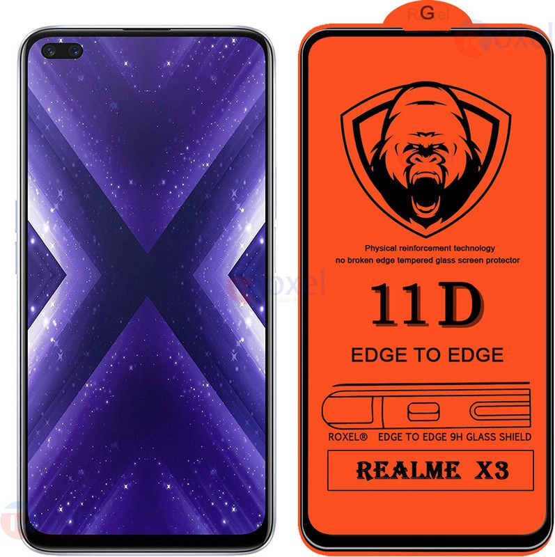 Roxel Edge To Edge Tempered Glass for Realme X3  (Pack of 1)