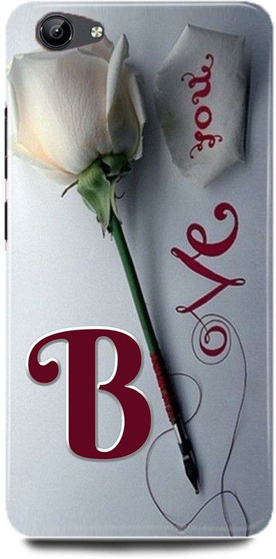 FRONK Back Cover for Realme 1, CPH1859, B, NAME, LETTER, ALPHABET, LOVE  (Silver, Hard Case, Pack of: 1)