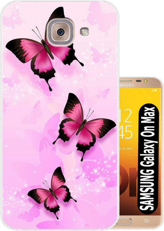 Hostprint Back Cover for Samsung Galaxy On Max  (Pink, Flexible, Silicon, Pack of: 1)