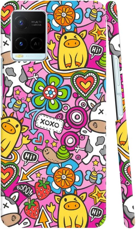 PEPART Back Cover for VIVO Y21  (Multicolor, Pack of: 72)