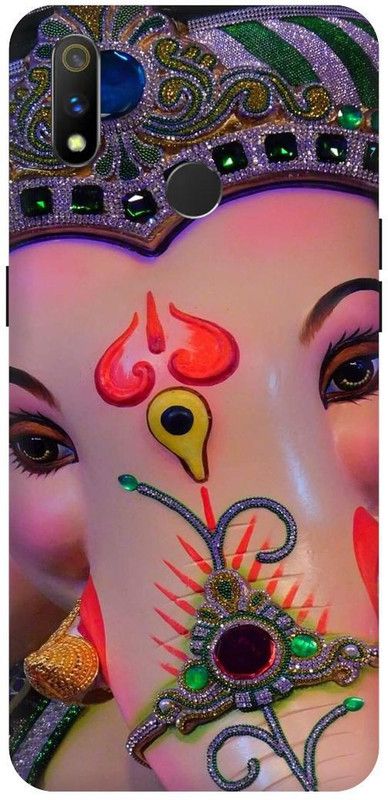 THE NARAYANA COLLECTIONS Back Cover for REALME 3-RMX1825-GANPATI,BAPPA,GANESH,JI,BHAGWAN  (Multicolor, Hard Case, Pack of: 1)