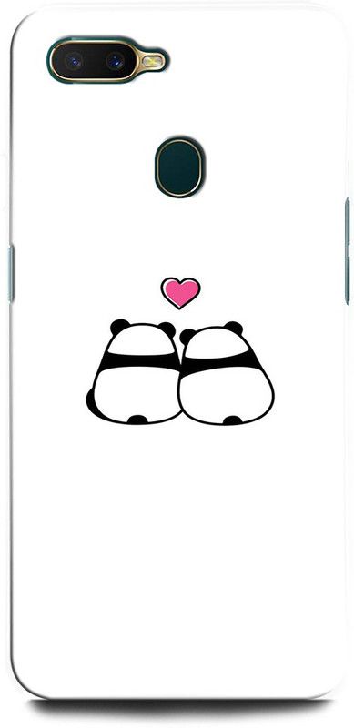 ORBIQE Back Cover for OPPO A5s CPH1909 PANDA, LOVE, BEAR, AMOR, ANIMATION HEART  (Multicolor, Hard Case, Pack of: 1)