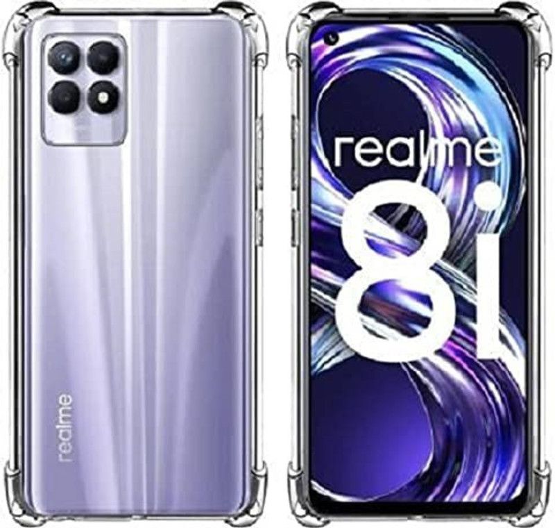 AKSHUD Back Cover for Realme 8i  (Transparent, Shock Proof, Silicon, Pack of: 1)