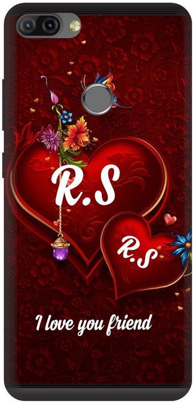3D U PRINT Back Cover for Infinx Hot 6 Pro ,X608, RS, R LOVES S, NAME, LETTER, ALPHABET, RS LOVE  (Red, Waterproof, Pack of: 1)