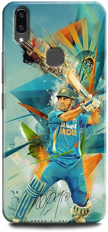 FIKORA Back Cover for Vivo Y93/1814 MS DHONI PRINTED  (Multicolor, Hard Case, Pack of: 1)