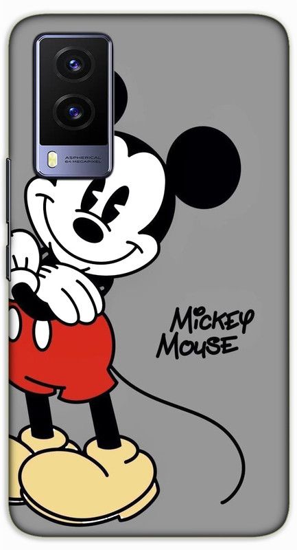 iprinto Back Cover for VIVO V21E, VIVO V21E 5G mickey mouse Back Cover  (Grey, Hard Case, Pack of: 1)