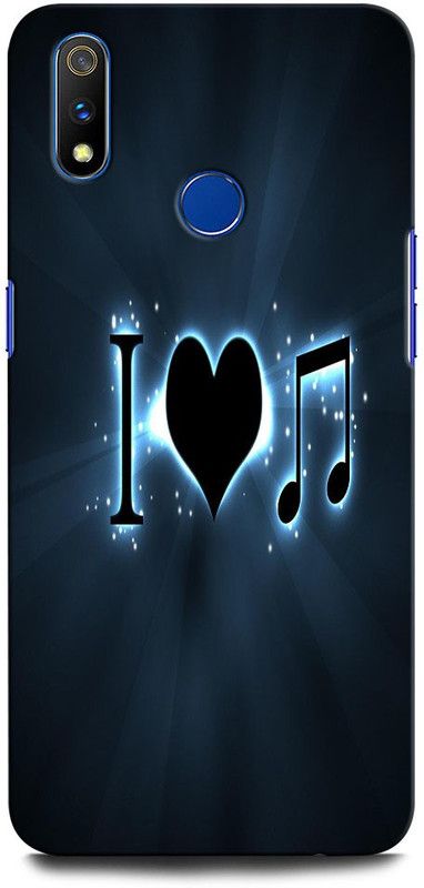 INTELLIZE Back Cover for Realme 3 RMX1825 MUSIC, DANCE, HEART, MUSIC LOVE, DANCE LOVE  (Multicolor, Hard Case, Pack of: 1)