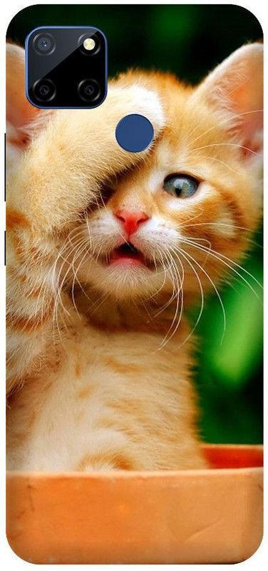 URCHIN Back Cover for Narzo 20 Cat, Animal, Cute cat, funny, Pussycat, Meow  (Multicolor, Shock Proof, Pack of: 1)