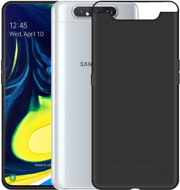 CASE CREATION Back Cover for Samsung A90 2019 Luxurious OG Series Slim Silicone Case  (Black, Grip Case, Pack of: 1)