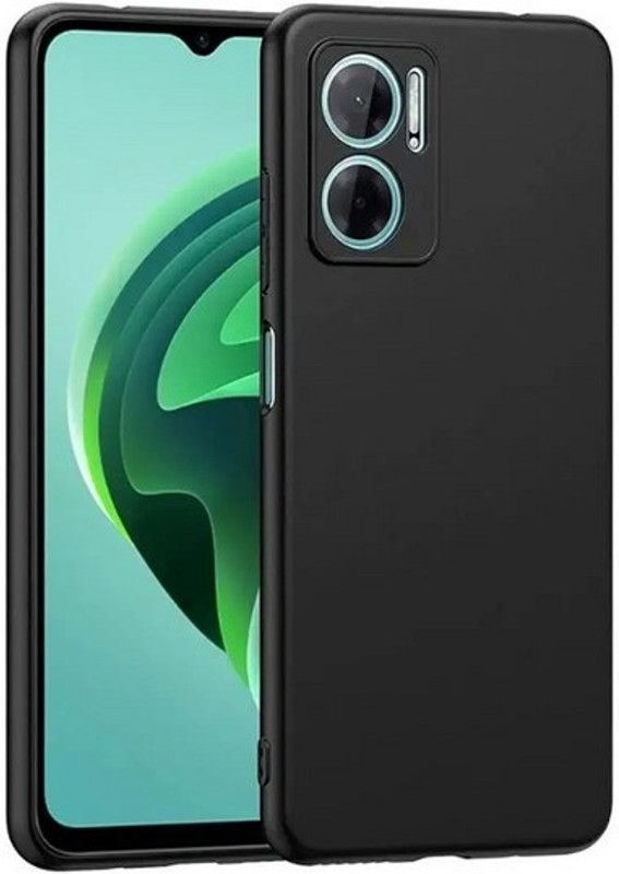 S-Softline Back Cover for Redmi 11 Prime 5G, inner Soft Microfiber Cloth Cushion Lining Premium Silicon Candy case  (Black, Silicon)