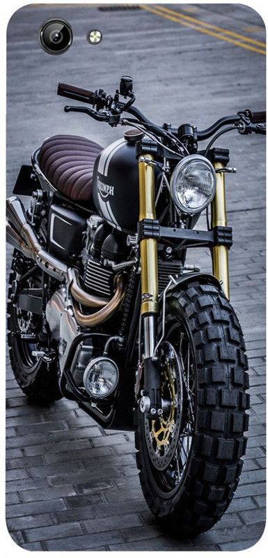 Golden Mask Back Cover for Vivo Y71 Triumph Bike  (Multicolor, Waterproof, Silicon, Pack of: 1)