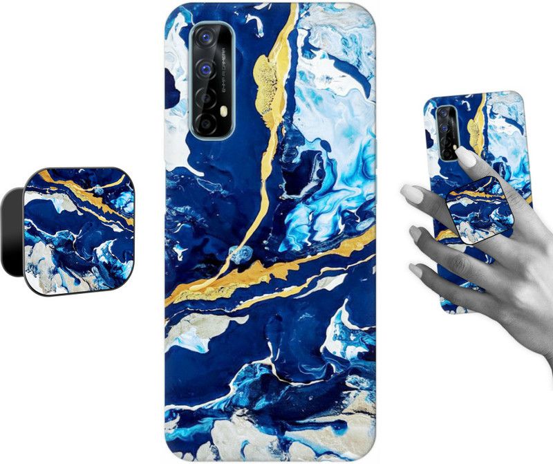COBIERTAS Back Cover for Realme 7  (Multicolor, Cases with Holder, Pack of: 2)