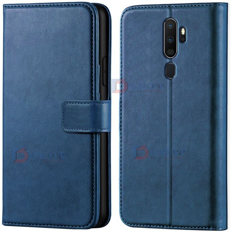 ponyta Flip Cover for Oppo A5-2020  (Blue, Dual Protection, Pack of: 1)