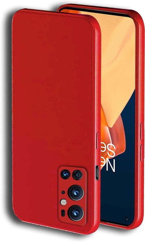 Winble Back Cover for OnePlus 9 Pro case Camera Protection Original Liquid Silicone  (Red, Dual Protection, Silicon, Pack of: 1)