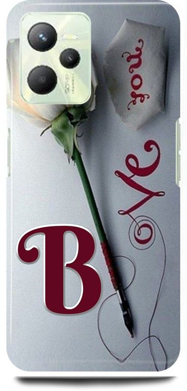 play fast Back Cover for Realme C35, RMX3511 B, NAME, LETTER, ALPHABET, LOVE  (Silver, Hard Case, Pack of: 1)
