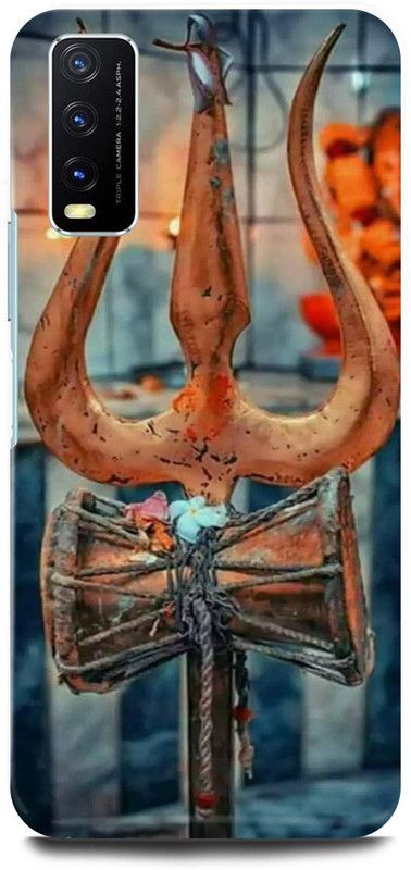 play fast Back Cover for Vivo Y20i, V2027 TRISHOOL, DAMRU, SHIV, MAHADEV, MAHAKAL  (Multicolor, Hard Case, Pack of: 1)