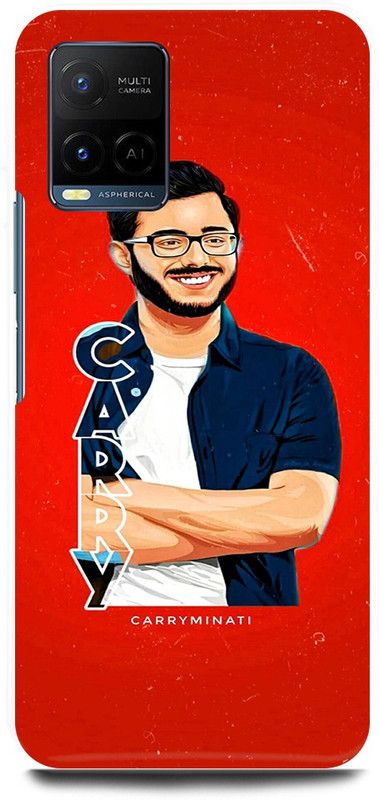 play fast Back Cover for Vivo Y21E CARRY, MINATI, YOUTUBER  (Red, Hard Case, Pack of: 1)