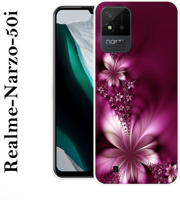BAGRA Back Cover for Realme Narzo 50i  (Purple, Grip Case, Silicon)