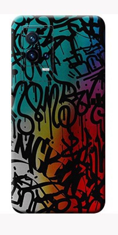 AsSkin Vivo IQOO 95G Mobile Skin  (Ultra Super Text Art Matte Finish With High Gloss Finish).)