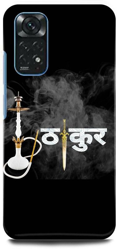 play fast Back Cover for Redmi Note 11S THAKUR, JI, BANNA, JI, HUKKA  (Black, Hard Case, Pack of: 1)