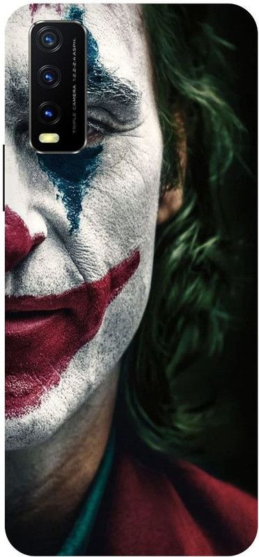 Bluvver Back Cover for Vivo Y12s, V2033, Printed Joker, Batman, Black,Comics, Marvel, Back Cover  (Multicolor, Hard Case)