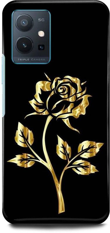 FIKORA Back Cover for OPPO K10, CPH2373, FLOWERS, ROSE, REDROSE, PINKROSE, WHITEROSE  (Gold, Hard Case, Pack of: 1)
