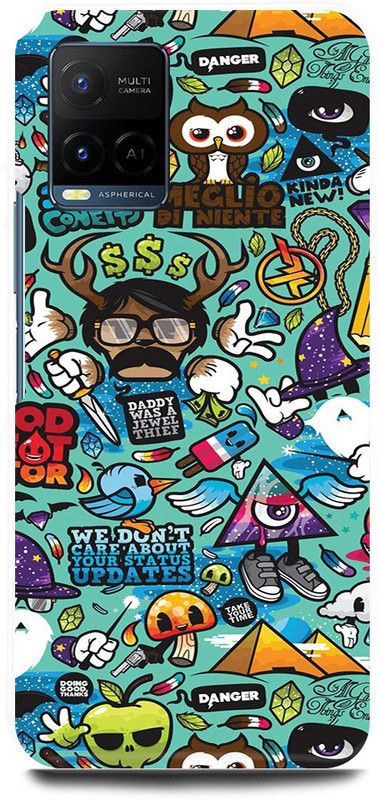 play fast Back Cover for Vivo Y33s, V2109 CARY, LOGOS, DESIGN, ART, ABSTRACT, ART  (Multicolor, Hard Case, Pack of: 1)