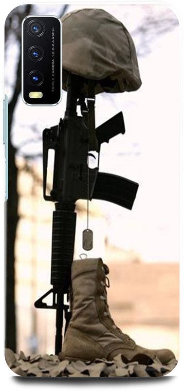 play fast Back Cover for Vivo Y12G, V2068 INDIAN, ARMY, GUN, SOLDIER, HAT  (Multicolor, Hard Case, Pack of: 1)