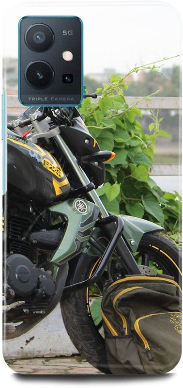 play fast Back Cover for Vivo y75 5G, V2142 YAMAHA, FZ, FZS, BIKE  (Green, Hard Case, Pack of: 1)