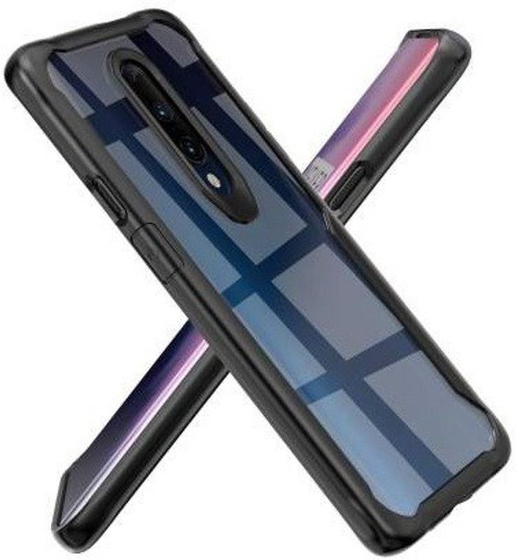 ISH COVER Front & Back Case for One Plus 7 Pro  (Black, Transparent, Shock Proof, Pack of: 1)