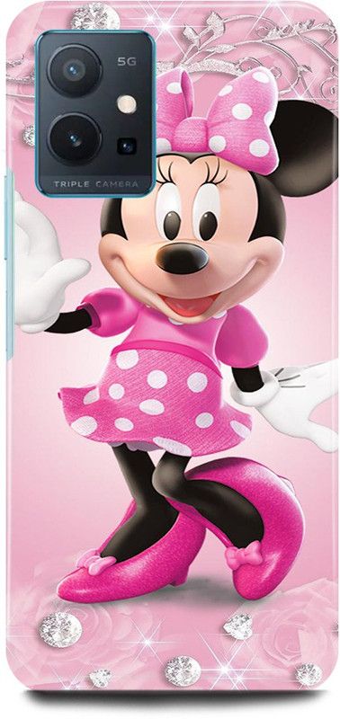JUGGA Back Cover for OnePlus Nord CE 2 5G, MICKEY, MOUSE, MINNIE, MOUSE, DOLL, TEDDY, LOVE  (Pink, Hard Case, Pack of: 1)