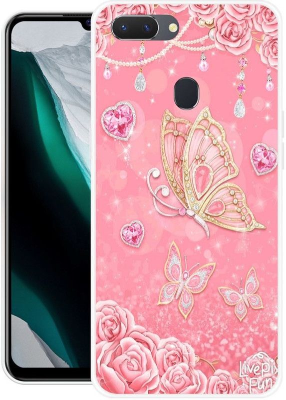 DESILOVE Back Cover for Realme 2, Oppo A5  (Pink, Grip Case, Silicon, Pack of: 1)
