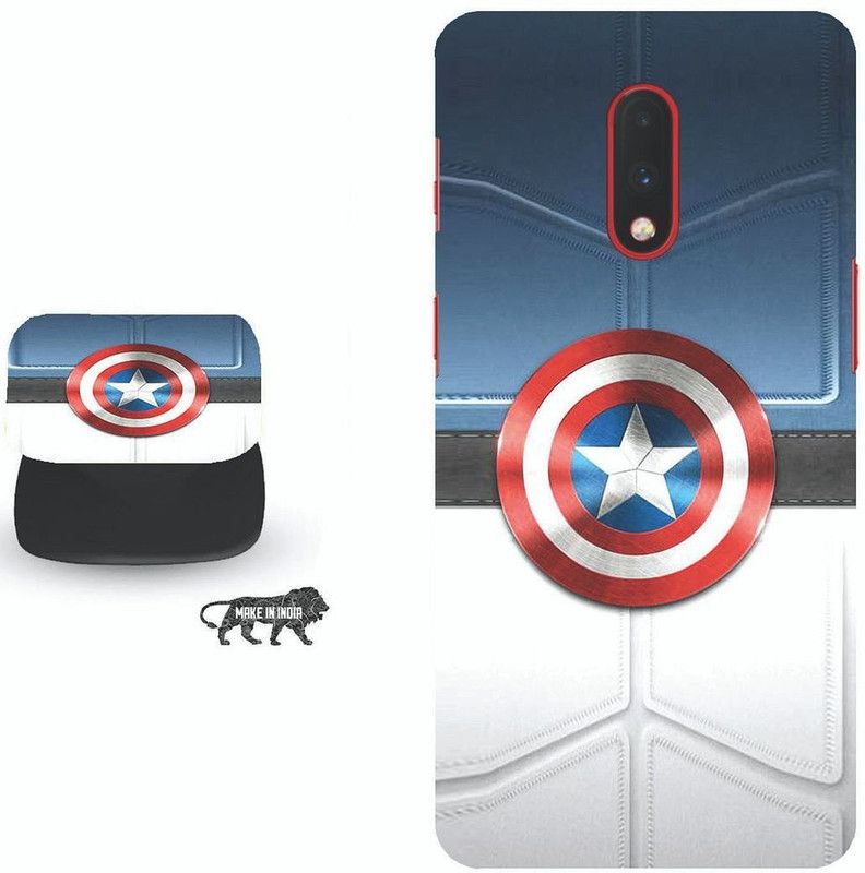 Zappy Back Cover for OnePlus 7  (Multicolor, Cases with Holder, Pack of: 1)