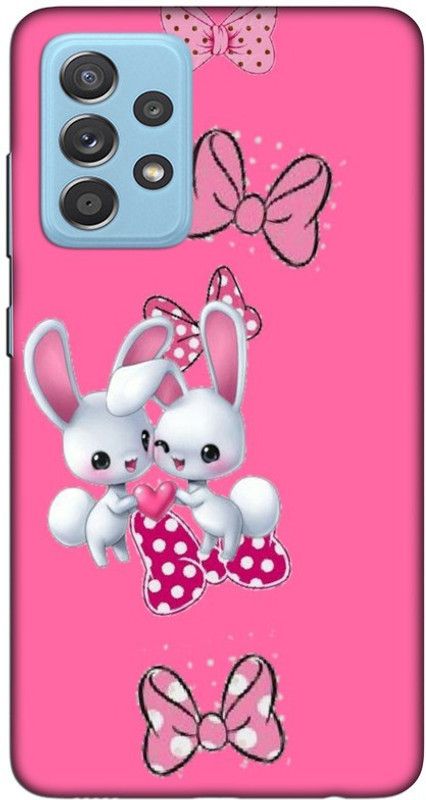 CROKIAN Back Cover for Samsung Galaxy A52s,Samsung Galaxy A52 Hello kitty Back Cover  (Pink, Hard Case, Pack of: 1)