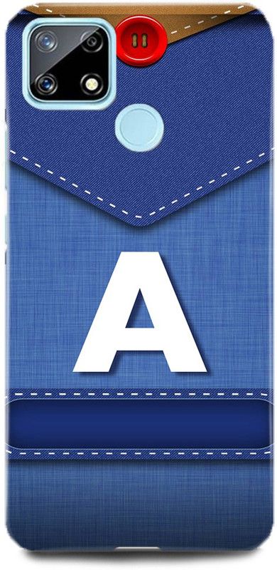 Dimora Back Cover for Realme Narzo 20, A,NAME,BACK,COVER,NAME,WITH,A,A,NAME,A,LETTER,,A,A,Letter,A,Alphabet,  (Multicolor, Hard Case, Pack of: 1)