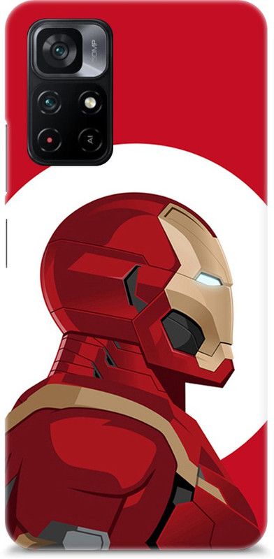 Mast Kalandar Back Cover for POCO M4 Pro 5G  (Red, White, Hard Case)