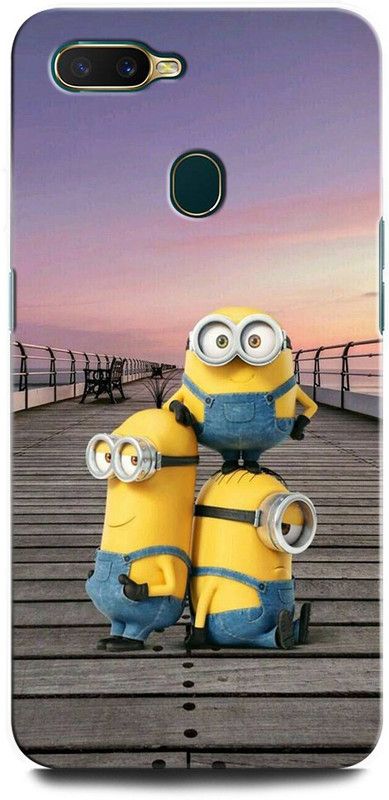 ORBIQE Back Cover for OPPO A5s CPH1909 MINIONS, FUNNYMINIONS, COMIC, MOVIE, CARTOON  (Multicolor, Hard Case, Pack of: 1)