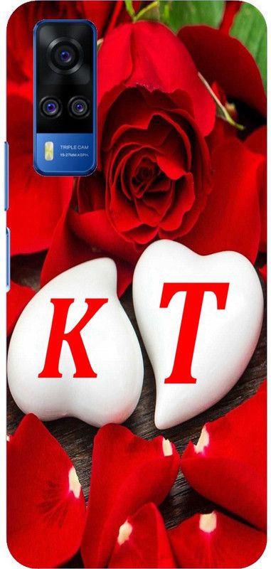 Artcase Back Cover for Vivo Y51 2020  (Red, Dual Protection, Silicon)