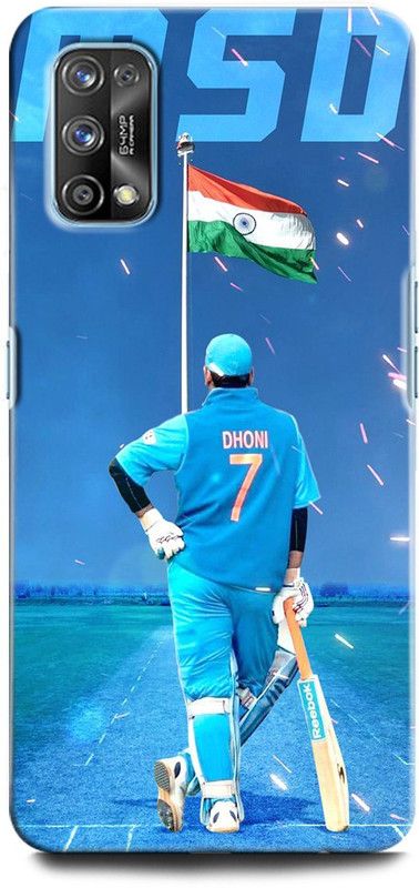 ORBIQE Back Cover for Realme 7 Pro RMX2170 MS DHONI 7, MAHENDRA SINGH DHONI, DHONI, CRICKET, JERSEY  (Multicolor, Hard Case, Pack of: 1)