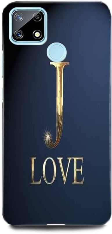 FUGGA Back Cover for Realme C12, RMX2189, J, LETTER, ALPHABET, LOVE, J, NAME  (Multicolor, Hard Case, Pack of: 1)