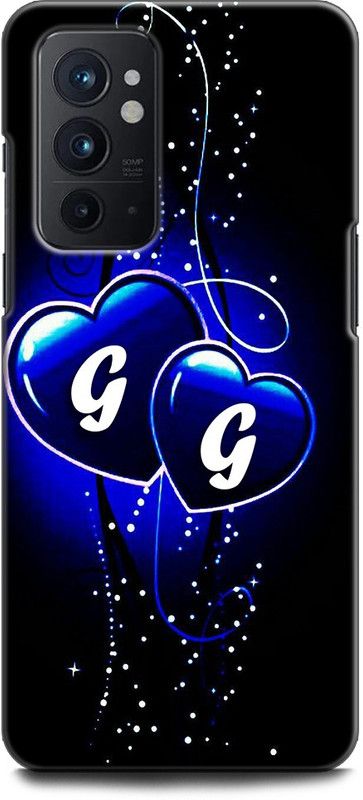 WallCraft Back Cover for OnePlus 9RT 5G G G, G LOVES G, NAME, ALPHABET, GG LOVE, HART, BLUE  (Multicolor, Dual Protection, Pack of: 1)