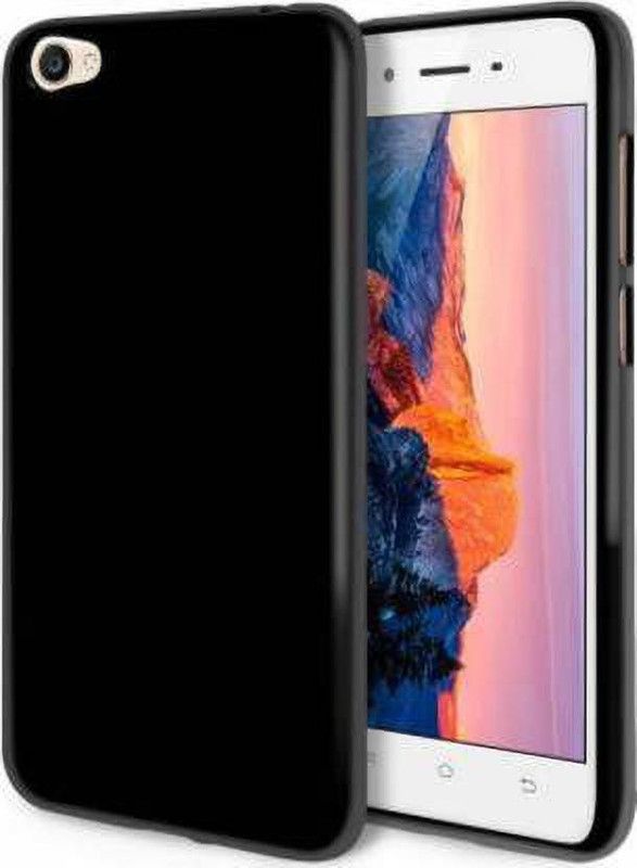 RAWAT Back Cover for Vivo Y55 black back cover  (Black, Shock Proof, Pack of: 1)