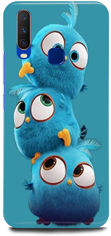 FUGGA Back Cover for Vivo Y15, 1901, ANGRY, BIRDS, CARTOON, EMOJI, FUNNY, COMIC  (Multicolor, Hard Case, Pack of: 1)