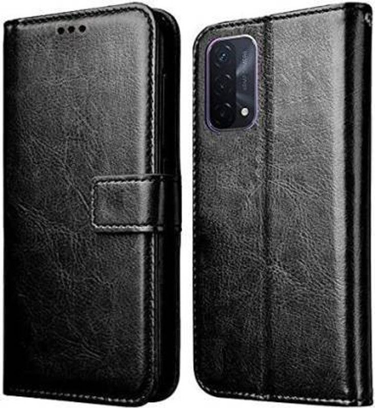 YoYo Covers Flip Cover for Oppo A74 4G F19s F19 | Shockproof Wallet Style |Leather magnetic lock  (Black, Shock Proof)